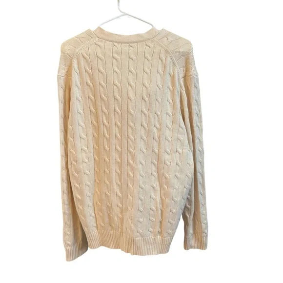 Polo by Ralph Lauren Andover Cream Cable Knit Cardigan Sweater Size XXL. NWT.